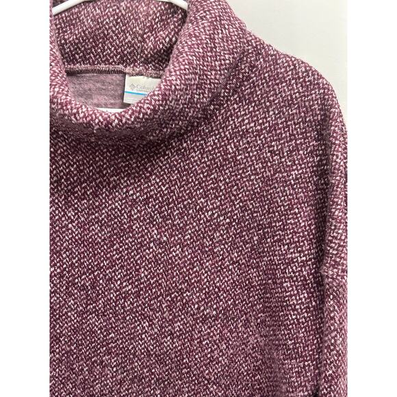 Columbia Chillin Fleece Turtleneck Sweater Heathered Purple Women’s Large - Picture 1 of 5